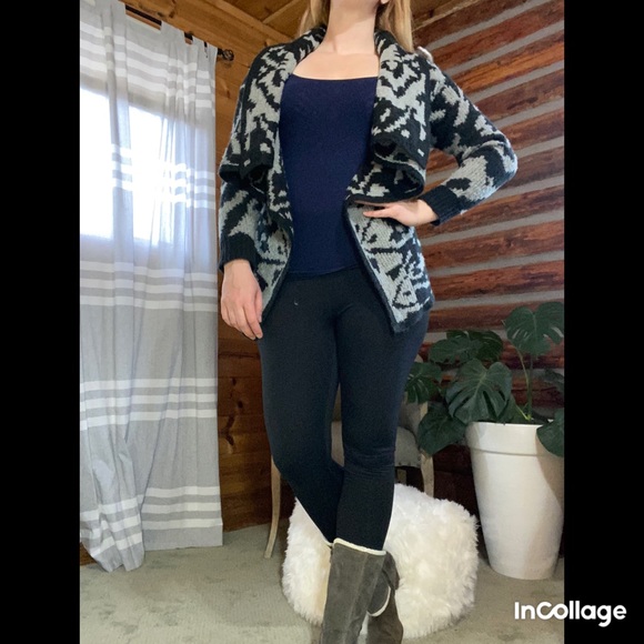 Prana Sweaters - Southwest Cape sweater cardigan jacket black Prana